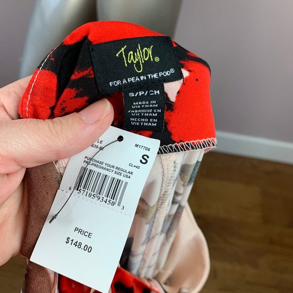 TAYLOR FOR PEA IN A POD | Pink Floral Tie Dress SM - Picture 7 of 7